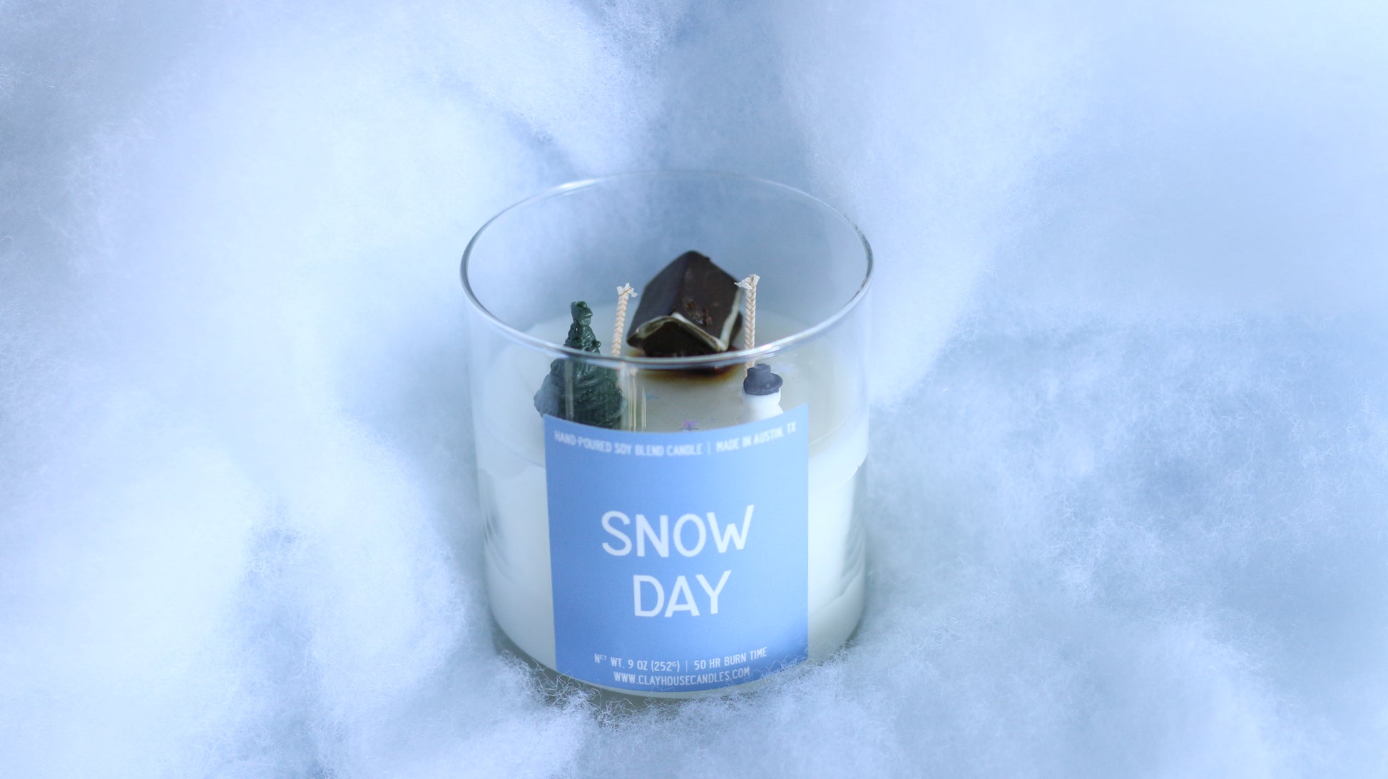 Winter Snow Gel Candle -  Sweden
