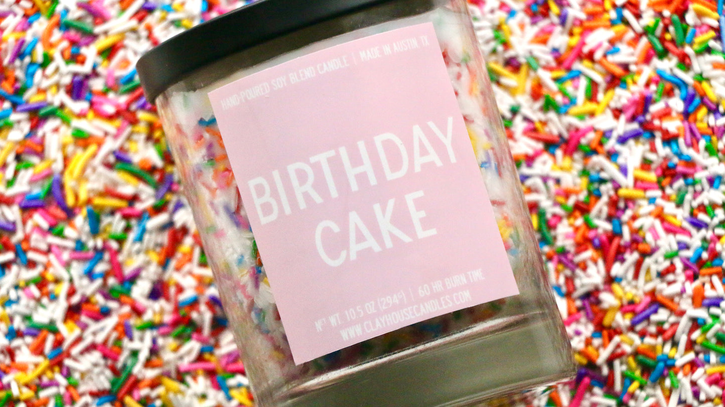 Birthday Cake Container Candle