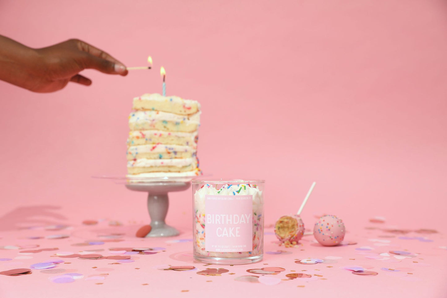 Birthday Cake Container Candle