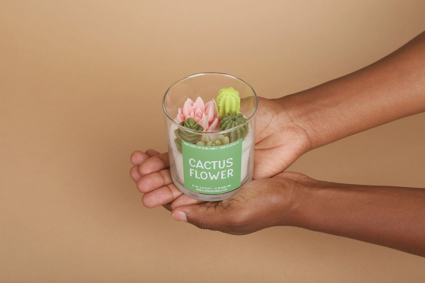 Cactus Flower Candle